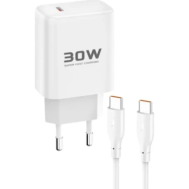 Uravas Store Joko JK89 30W Type-C Çıkışlı Ekstra DC67 1m Type-C To Type-C Kablolu Pd Şarj Cihazı -