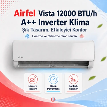 Airfel Vista Serisi 2026  Split LTXP35A 12.000 Btu/h A++ Inverter Klima