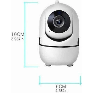 sbodurhome Baby Kamera Kablosuz 720P Beyaz 360 Derece Wifi Kamera Full Hd