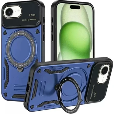 Uravas Store Newface Iphone 16E Kılıf Joy Lens Standlı Kapak -