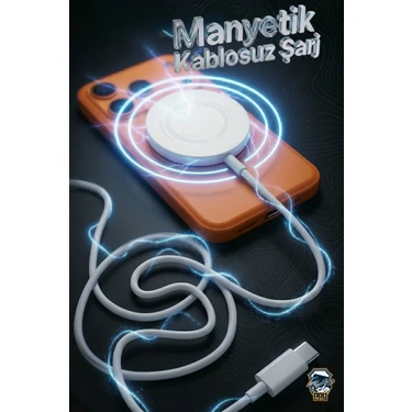 Lopard iPhone Için Manyetik Mablosuz Şarj Cihazı, Mfi Sertifikalı 15W USB C Magsafe Şarj Pedi,