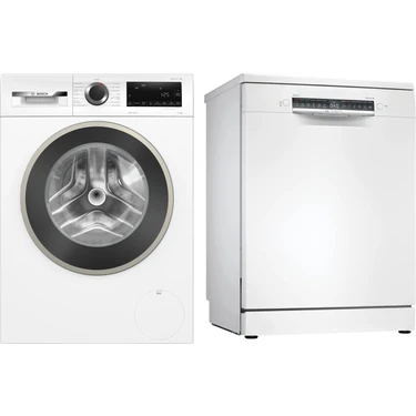 Bosch 2'li Beyaz Eşya Seti WGA25202TR-SMS4IKW62T / Çamaşır Makinesi-Bulaşık