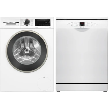 Bosch 2'li Beyaz Eşya Seti WGA25202TR-SMS26DW00T / Çamaşır Makinesi-Bulaşık