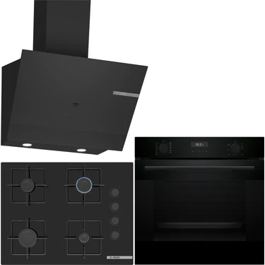 Bosch Siyah Ankastre Set