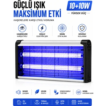Mo Dou 20W Elektrikli Uv Sinek Öldürücü Lamba | Sivrisinek Kovucu | Sessiz Güçlü Haşere Kovucu | Iç