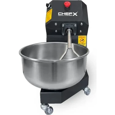 Chefx Hamur Yoğurma Makinesi 10 kg Un ile 15 kg Hamur 0,25 kW Güçlü Motor ve Paslanmaz Çelik
