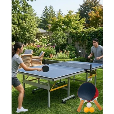 Zenvia Mey Ithalat® Masa Tenisi Seti Raket ve Toplu Eğlenceli Aile ve Arkadaş