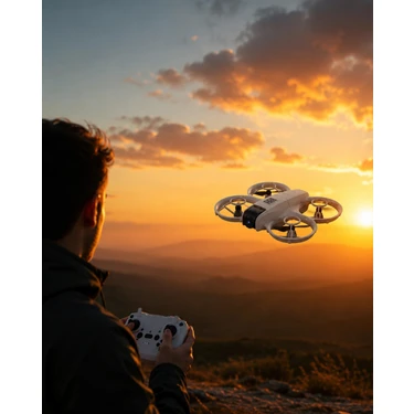 Zenvia Mey Ithalat® Çift Bataryalı Kameralı Mini Drone Işıklı Akıllı Uçuş