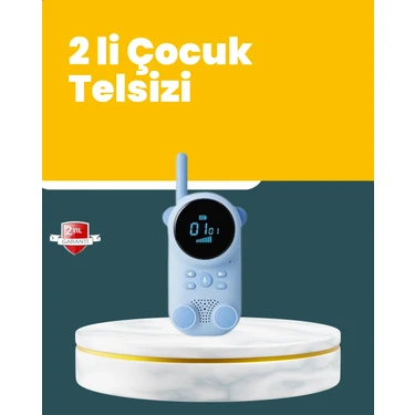 Zenvia Mey Ithalat® LCD Ekranlı Çocuk Telsizi – Iki Yönlü Ses, 1-3 Km Çekim