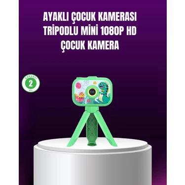 Zenvia Mey Ithalat® 1080P Hd Çocuk Vlog Kamerası – Tripod ve Eğitici
