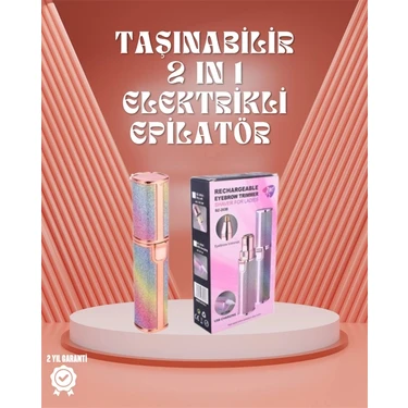 Zenvia Mey Ithalat® Paslanmaz Çelik Bıçaklı USB Epilatör – Kaş, Üst Dudak ve Çene Tüy