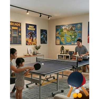 Zenvia Mey Ithalat® 2 Raket 3 Top Masa Tenisi Seti Başlangıç ve Eğlence Için