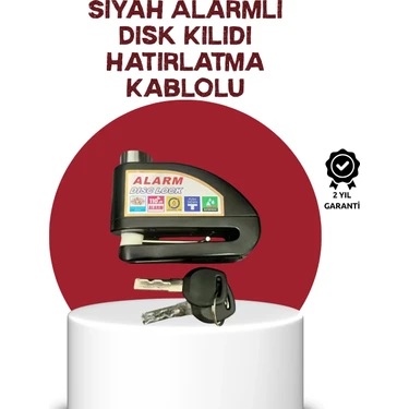 Zenvia Mey Ithalat® Güvenlik Sensörlü Alarmlı Disk Kilidi Motosiklet ve Bisiklet