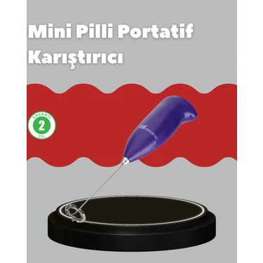 Zenvia Mey Ithalat® Frappe ve Cappuccino Maker – Taşınabilir Pilli Köpürtücü