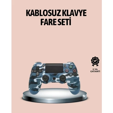 Zenvia Mey Ithalat® Bluetooth Kablosuz Ps4 Gamepad Çift Motorlu Siyah