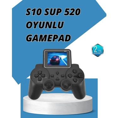 Zenvia Mey Ithalat® S10 Gamepad HDMI Tv Bağlantılı 520 Klasik Retro Oyun 2025 Seri