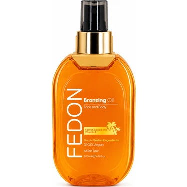 Fedon Işıltılı Bronzlaştırıcı Yağ 200 ml Yüz ve Vücut