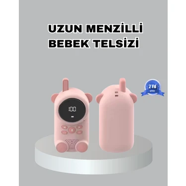 Zenvia Mey Ithalat® Şarjlı Bebek Telsizi Uzun Mesafe 22 Kanal LCD Ekran Vox Modu 400