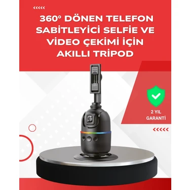 Zenvia Mey Ithalat® Yapay Zeka Destekli Yüz Takip Özellikli 360 Derece Dönen Masaüstü Telefon