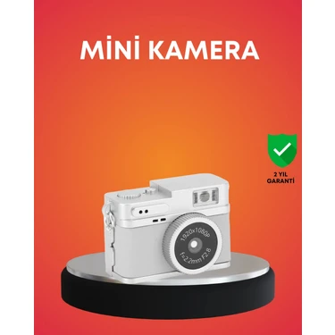 Zenvia Mey Ithalat® Taşınabilir Cep Boy Dijital Kamera LED Işıklı 1080P Video