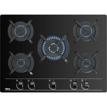 Teka GBC 75030 KBN Ankastre ExactFlame Teknolojili Kristal Wok Gözlü Cam Gazlı Ocak Döküm Izgara