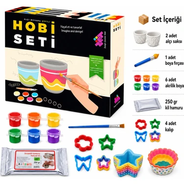 Zet Zeka Hobi Alçı Boyama Seti Çiftli 5+ Yaş 1+ Oyuncu Fiyatı
