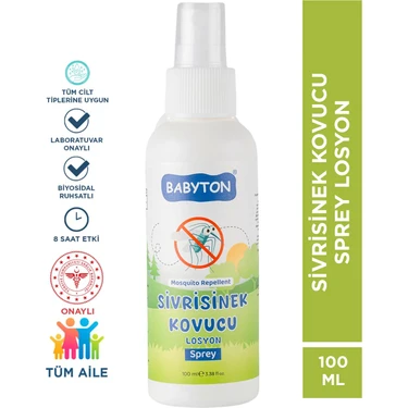Babyton Sivrisinek Kovucu Losyon Sprey 100