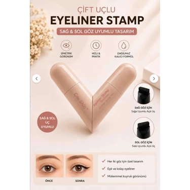 Mammam Always By Your Side Siyah-Suya Dayanıklı Çift Taraflı Eyeliner Damga Kalem Sağ ve Sol Göz