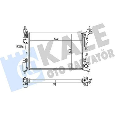 Su Radyatörü Brazing Grande,, Fiorino, Qubo 1.2 1.4 1.4 16V 05 mt Ac/nac 540X348X26 Kal