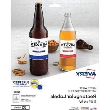 Hakay Beyaz Yazdırılabilir Etiketler, 3.5" x 4.75", 32'li