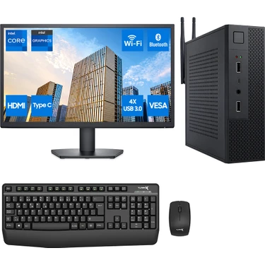 Turbox Mini-81 I5 8400 16GB Ram 512GB M2 Nvme SSD 23.8 Inç Fhd Dell Monitör Kurumsal Ofis Mini