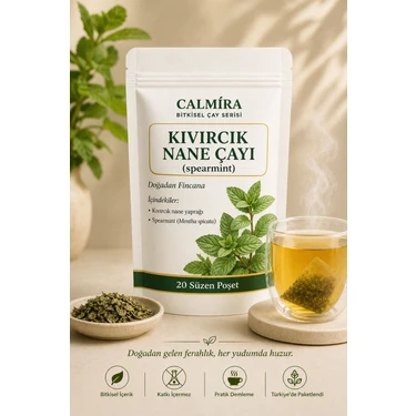 Calmira Kıvırcık Nane Çayı Süzen Poşet 30g | 20 Süzen Çay | Spearmint