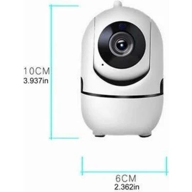 İlanib Ticaret Baby Kamera Kablosuz 720P Beyaz 360 Derece Wifi Kamera Full Hd