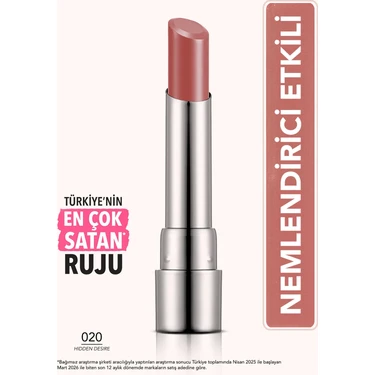 Flormar Sheer Up Yarı Transparan & Parlak Bitişli Nemlendirici Ruj - 020 Hidden