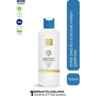 TTO Clinic Kepek Önleyici Şampuan 500 ml - Arındırıcı ve