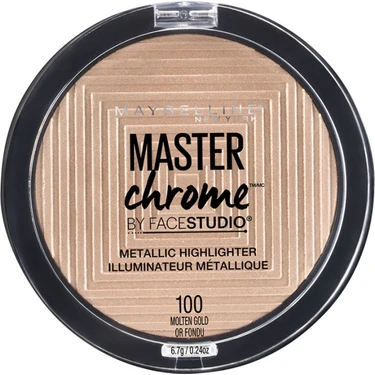Maybelline New York Metalik Aydınlatıcı Pudra 100 Molten Gold 6.7 g Güçlü Aydınlatıcı