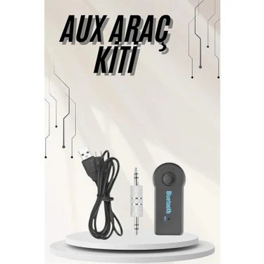 Uravas Store Yeni Nesil Bluetooth Aux Araç Kiti Siyah Tv Tablet Telefon Araç