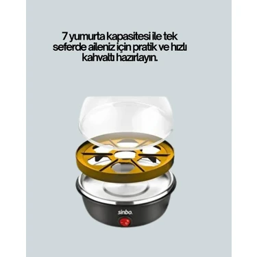 Uravas Store 7 Yumurta Kapasiteli Yumurta Pişirme Makinesi Rafadan Orta ve