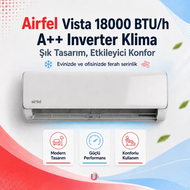 Airfel Vista Serisi 2026 Split LTXP50A 18.000 Btu/h A++ Inverter Klima