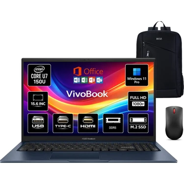 Asus Vivobook 15 Core 7 150U 8 GB 1 Tb SSD 15.6'' Windows 11 Fiyatı