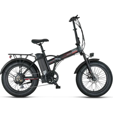 Mosso Lunara-Rr Elektrikli Katlanır Bisiklet 420H Md 20 Jant 7 Vites Mat Siyah