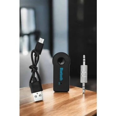 Uravas Store Kablosuz Bluetooth Aux Araç Kiti Siyah Hafıza