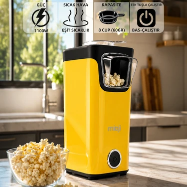 Mioji Mio Popx1 Yağsız Kompakt Mısır Patlatma Makinesi -