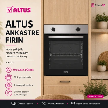 Altus Ankastre Set Inox Set  Ala 310 I - Ala 522 I - Ala 181 Gıd