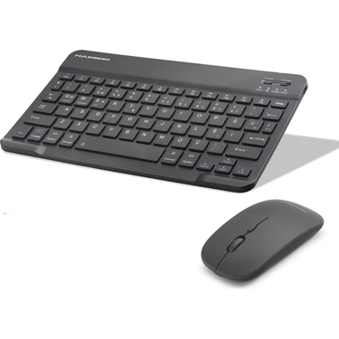 Renas Store Kablosuz Bluetooth Klavye Mouse Seti - Siyah