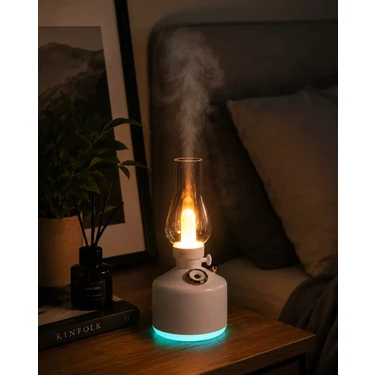 Uravas Store Vintage Aroma Difüzörü Nano Mist LED Işıklı Taşınabilir