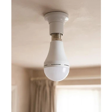 Renas Store Tasarruflu Şarjlı Ampul 35W Soğuk Beyaz E27