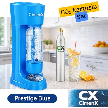 Cimenx Soda Maker – Blue Edition Soda Makinesi - Soda Kartuşlu
