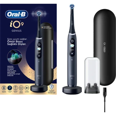 【A007】Oral-B iO Series 9 一式 ※欠品有 Oral-B iO 9 Şarjlı Diş Fırçası - Siyah Yumuşak Kıllar ile Fiyatı