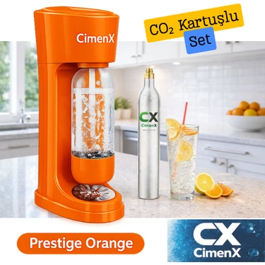 Cimenx Soda Maker – Prestige Orange Soda Makinesi- Soda Kartuşlu